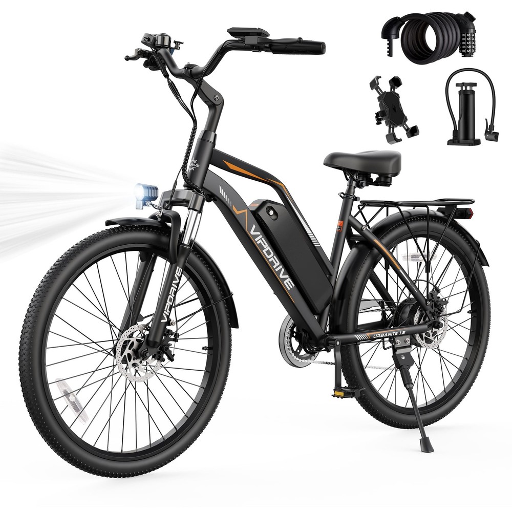 26in 750W City Commuter E-Bike with 48V Battery, 22MPH, 50-Mile Range