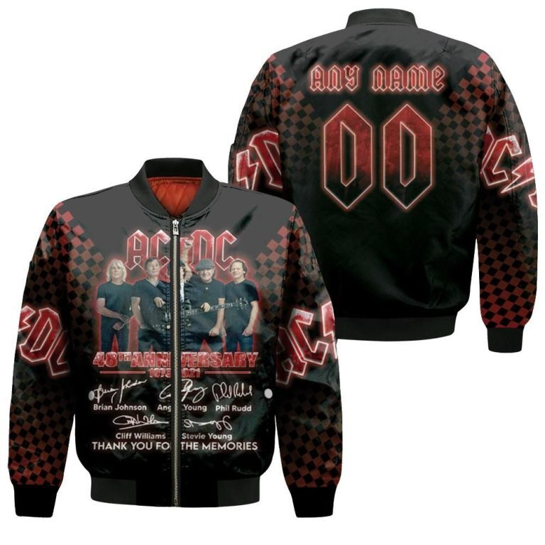ACDC 48 Years Band Custom Name Number For ACDC Fans Bomber Jacket