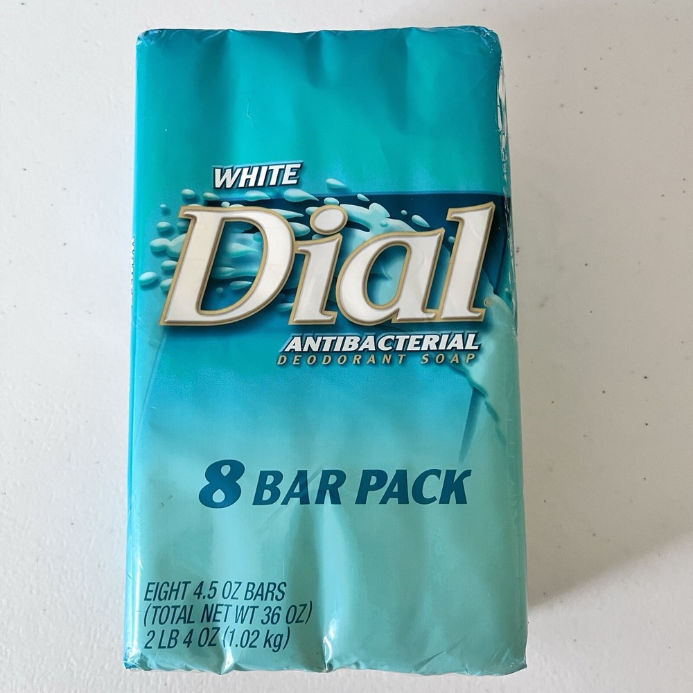 Vintage 2002 Dial Antibacterial Soap White 8-Pack Retro Aqua Design