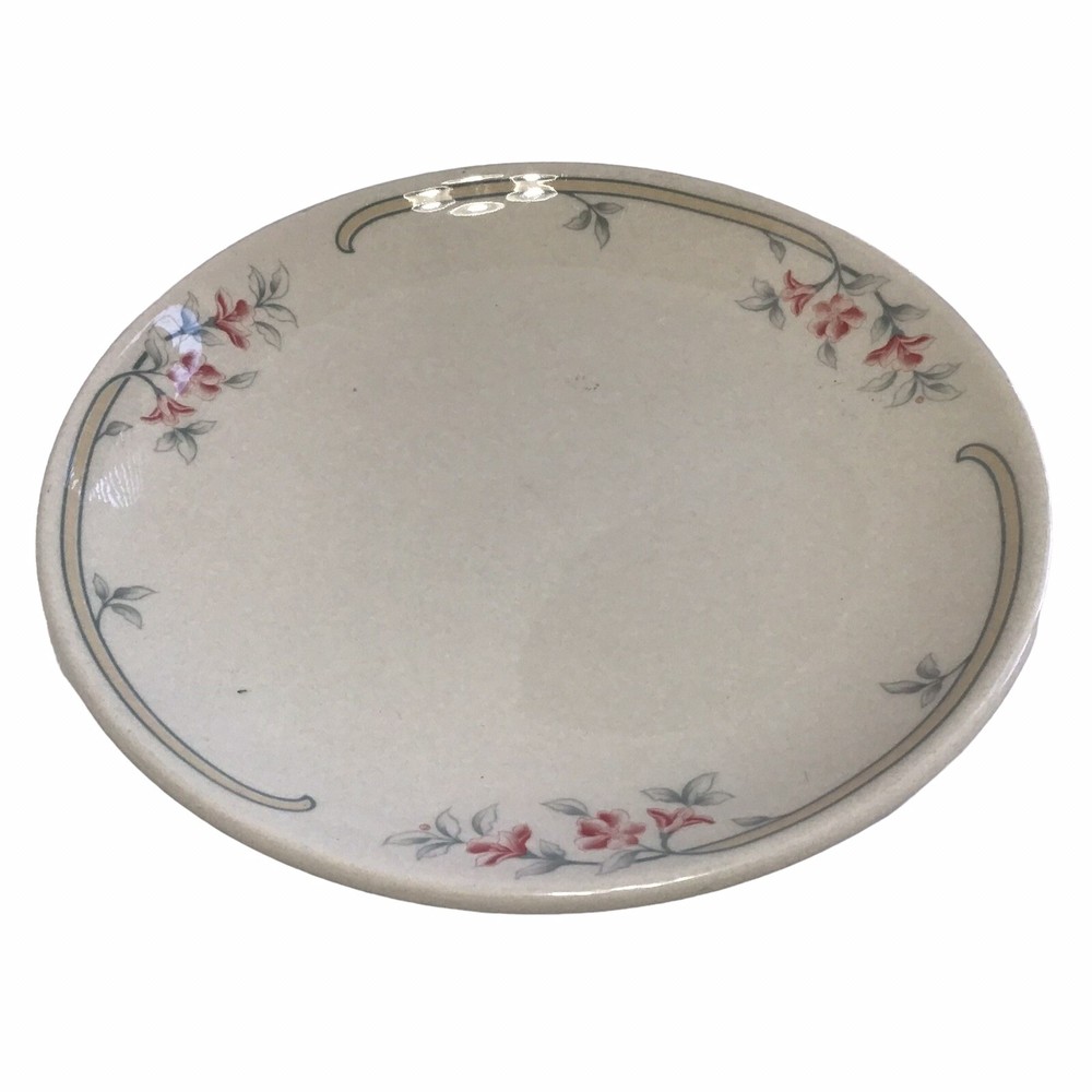 VINTAGE Homer Laughlin Restaurant Ware Pink Sage Floral Dinner Plate 9 1/2