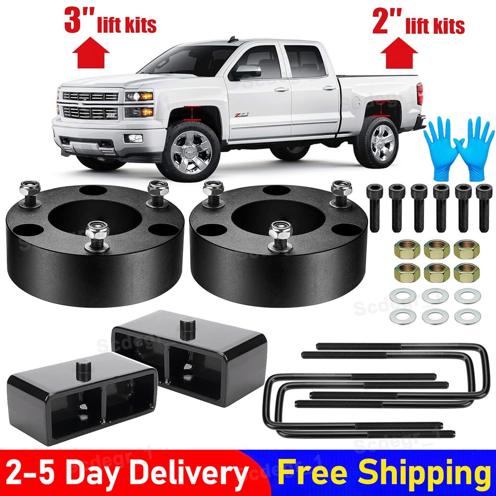 3 Inch Front 2 Inch Rear Leveling Lift Kit for 2007-2022 Chevy Silverado Sierra GMC Trucks