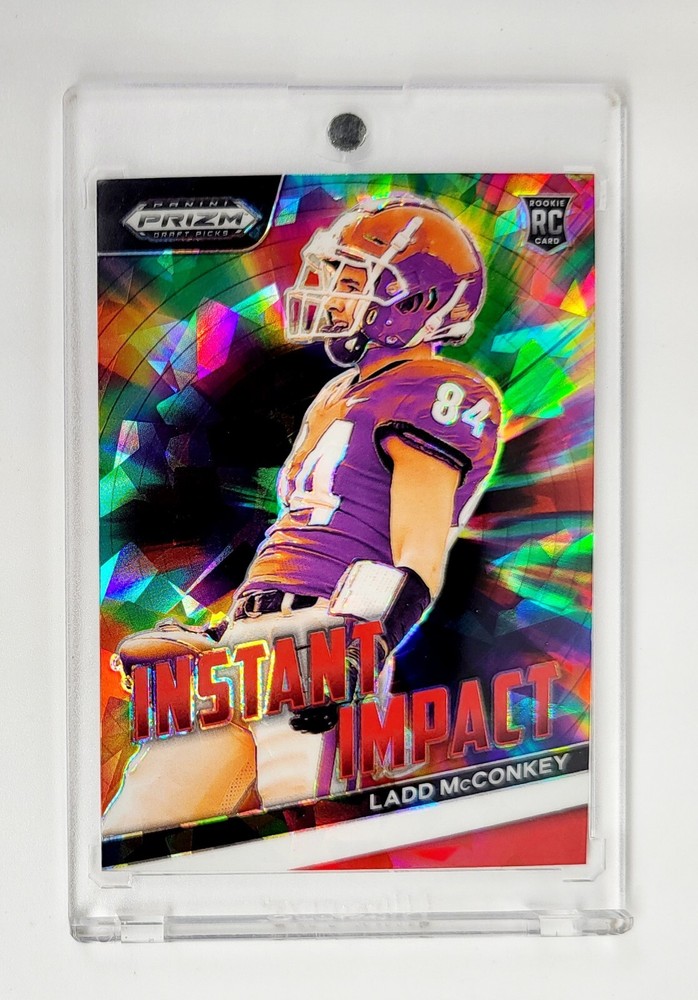 2024 Prizm Draft Picks MINT RC Red Ice SP Ladd McConkey Instant Impact II-LM