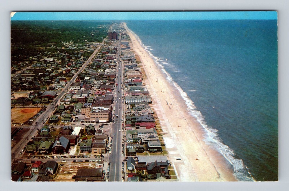 Virginia Beach VA-Virginia, Aerial View, White Sands, Souvenir, Vintage Postcard