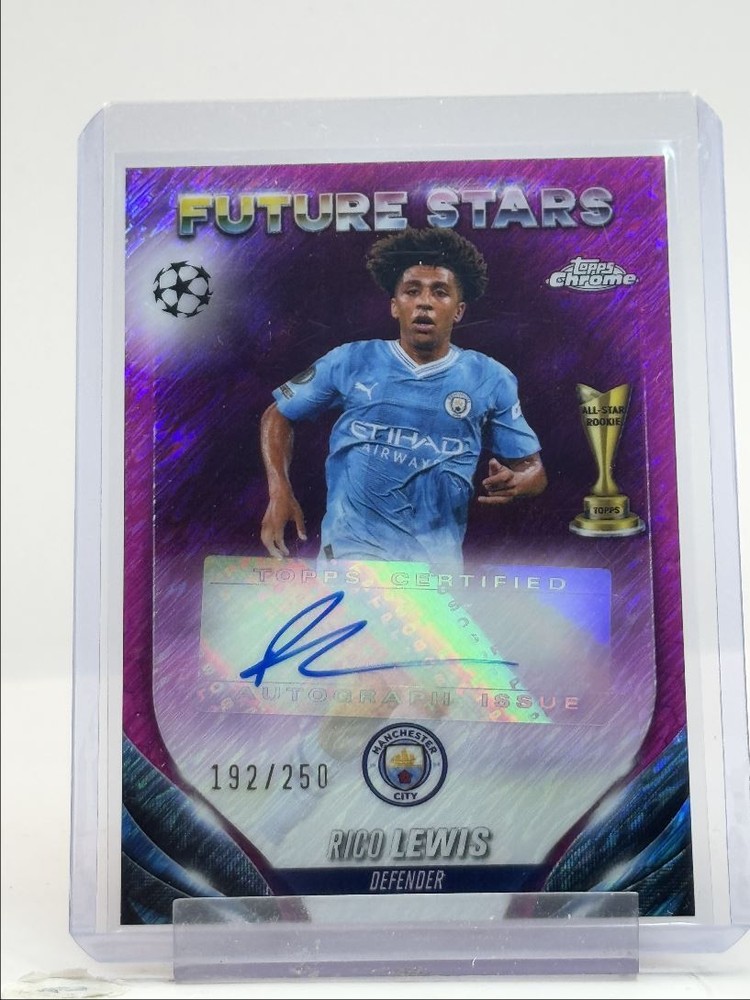 RICO LEWIS 2023 TOPPS CHROME UCC FUTURE STAR PINK SHIMMER AUTO /250 Q0902