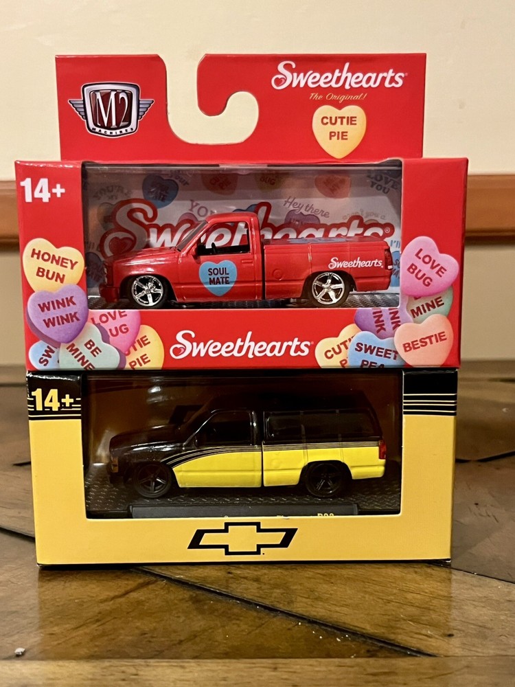 2025 M2 Machines Sweethearts 1992 CHEVROLET C1500 SS & Yellow Chevy SS LOT OF 2!