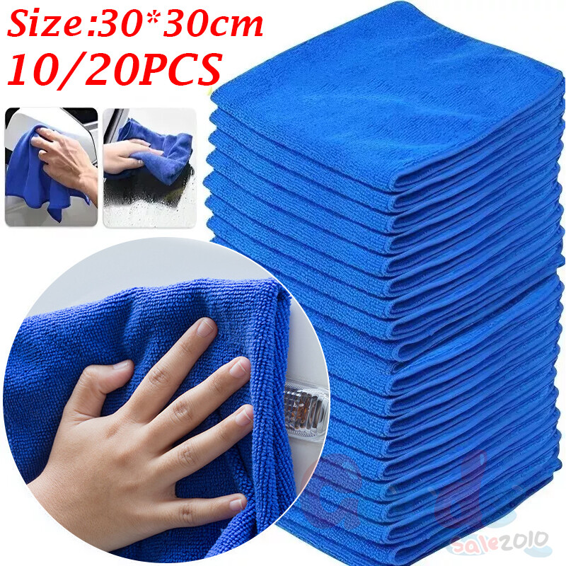 20 Pack Microfiber Cleaning Cloth No-Scratch Rag Car Polishing Detailing Towel