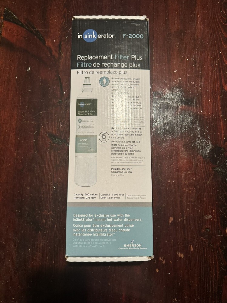 InSinkErator F-2000 White Water Filter Cartridge 1-Pack