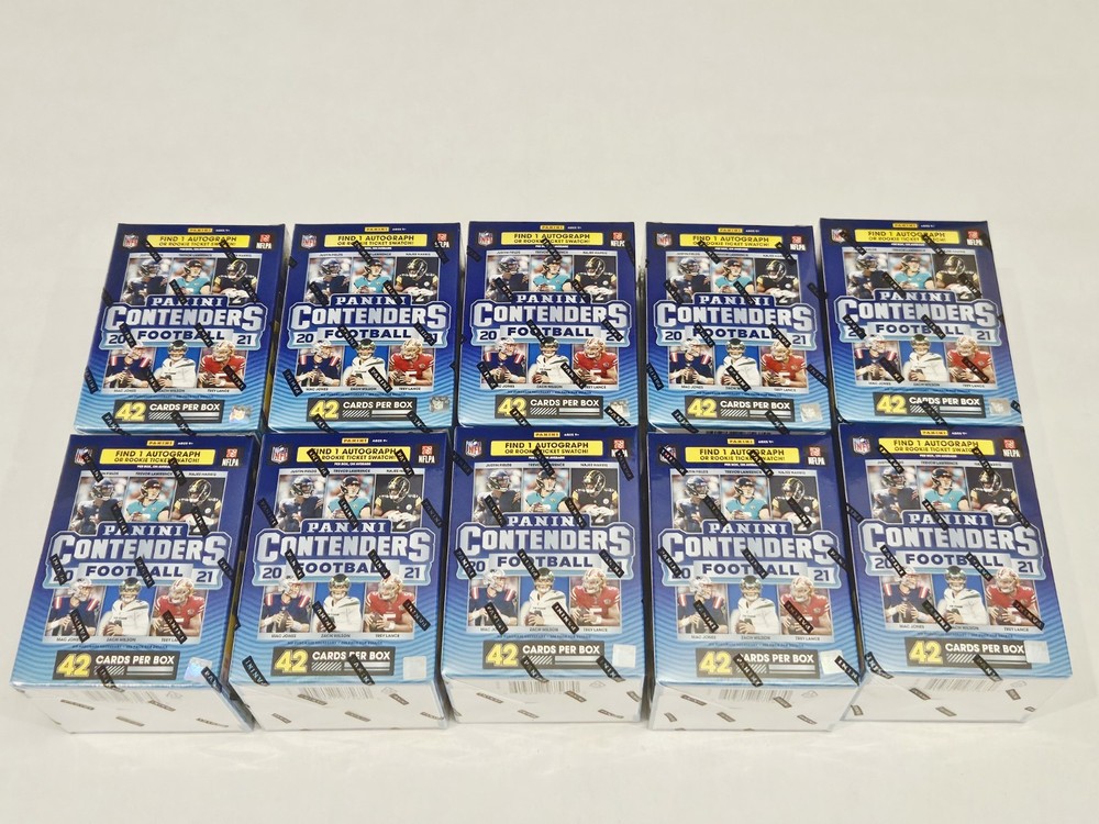 (10) Box Lot 2021 PANINI CONTENDERS FOOTBALL FACTORY SEALED BLASTER