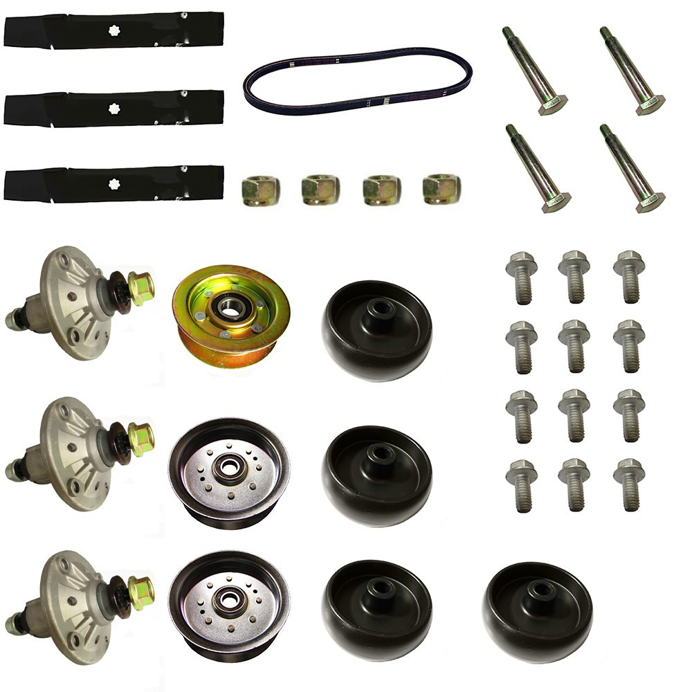 John Deere 48-Inch Deck Rebuild Kit with Wheels and Hardware AM137757