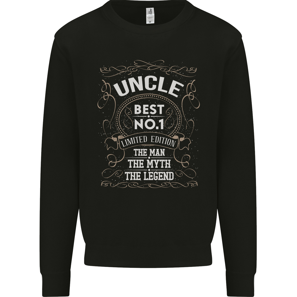 Fathers Day No 1 Uncle Man Myth Legend Mens Sweatshirt Jumper-image