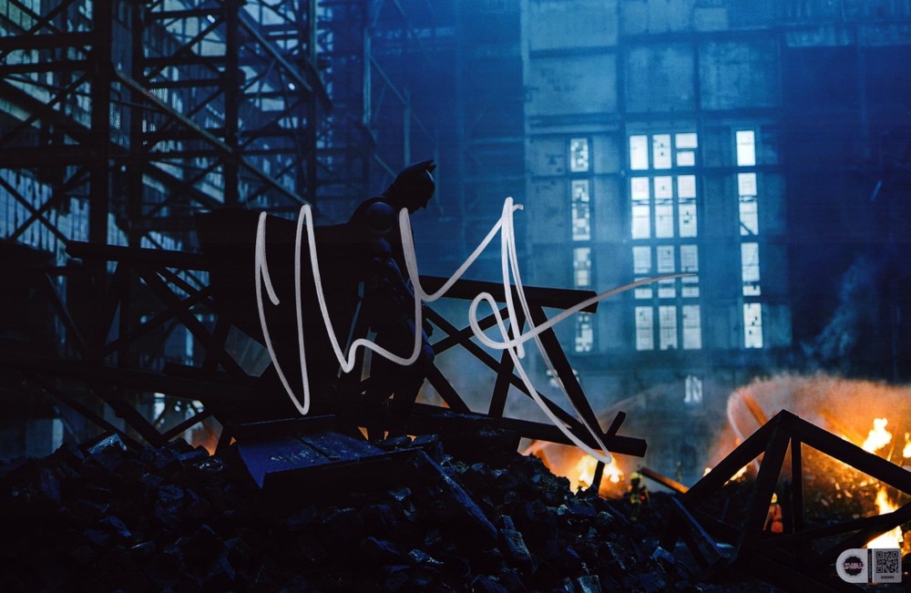 Christian Bale Autographed 11x17 The Dark Knight Photo SWAU #3