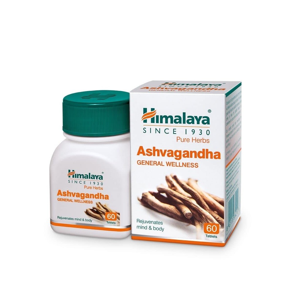 Tabletas de bienestar general Himalaya Ashvagandha | Alivio del estrés - 60 tabletas