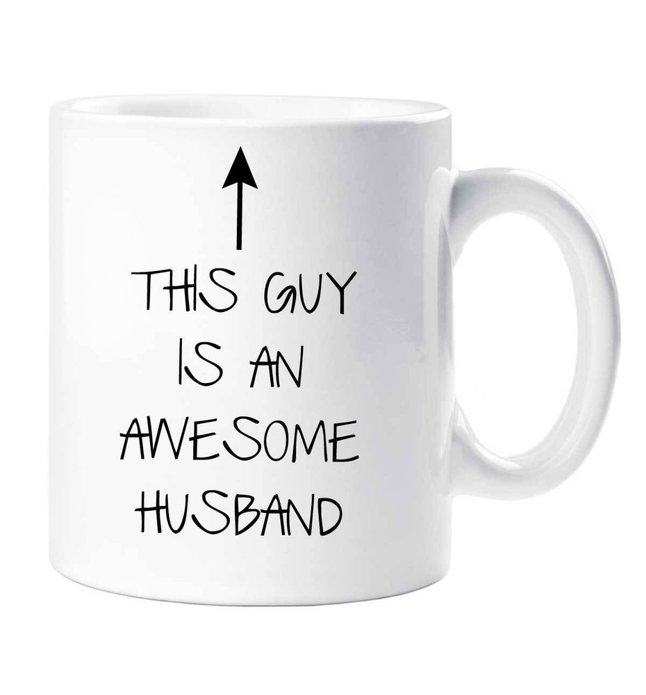 Husband Mug This Guy Is An Awesome Husband Ceramic Novelty Present Gift Fathers