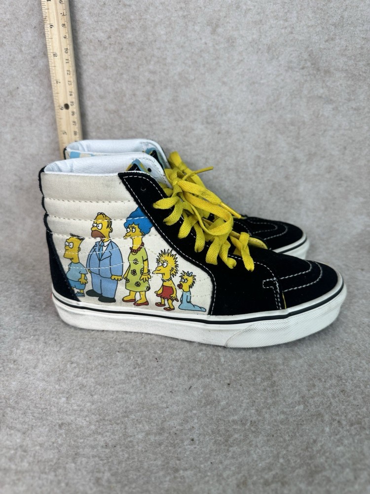 The Simpsons x Vans Sk8-Hi  Simpsons Family 1987-2020 Size M 5 W 6.5