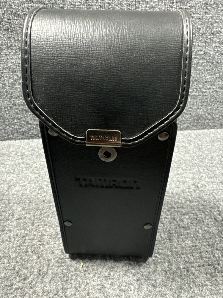 Tamron Camera Lens Hard Case Snap Black Synthetic Leather