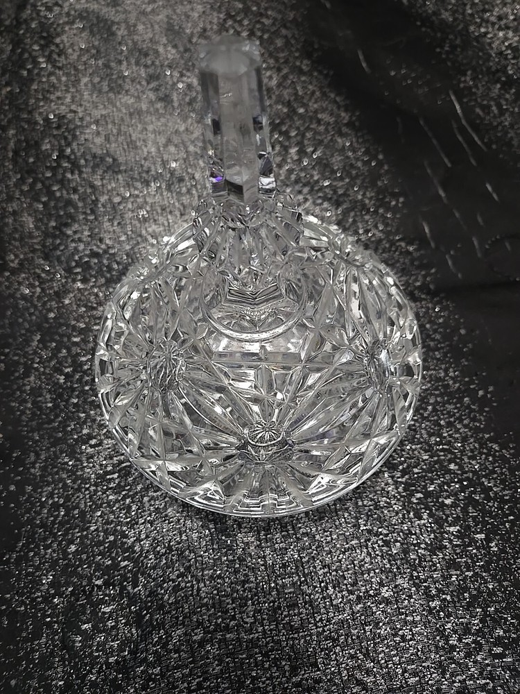 Vintage Sparkling Crystal Candy Dish with Footed Base