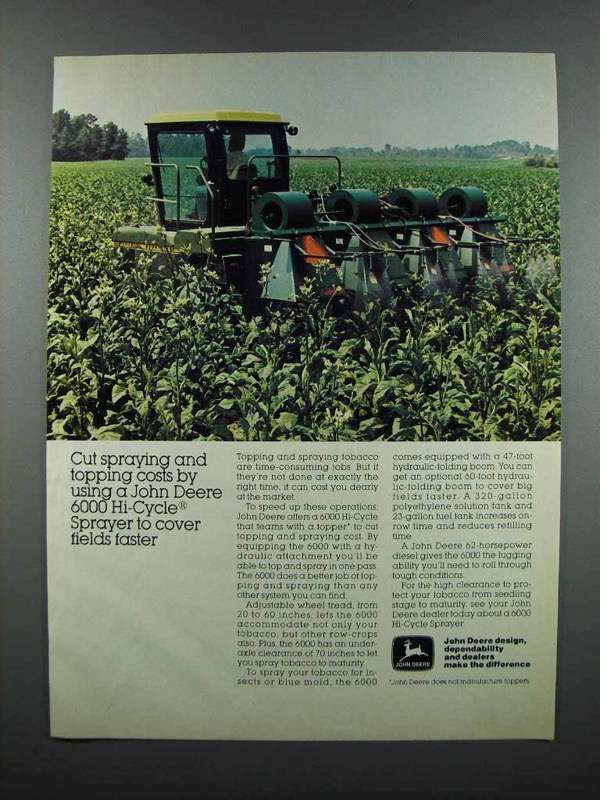 1983 John Deere 6000 Hi-Cycle Sprayer Ad - Cut Costs