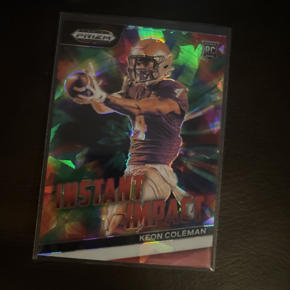 2024 Panini Prizm Draft Picks Keon Coleman Red Ice Instant Impact #II-KC RC
