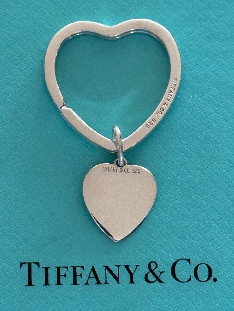 Tiffany & Co.  Heart Keyring Sterling  Silver 925 Large Size