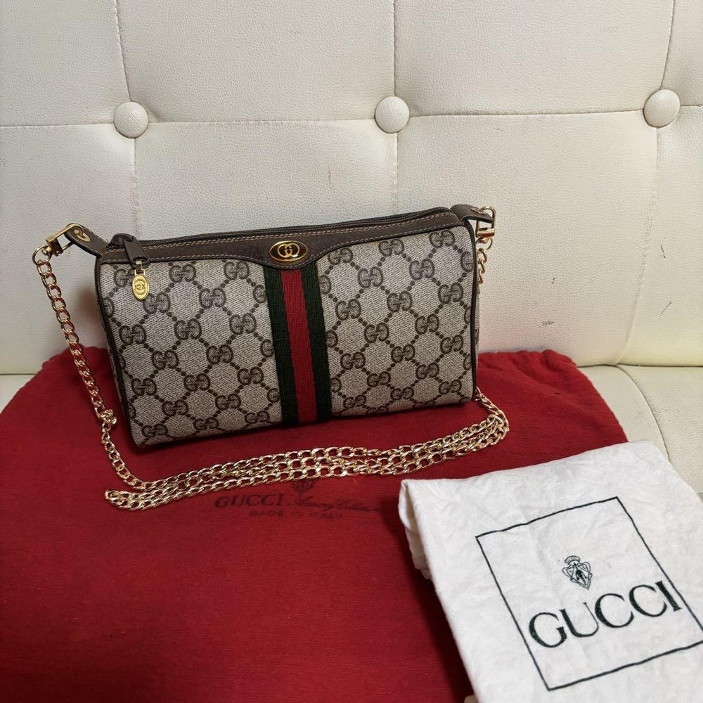 Gucci Old Sherry Line 2Way Shoulder Crossbody Bag