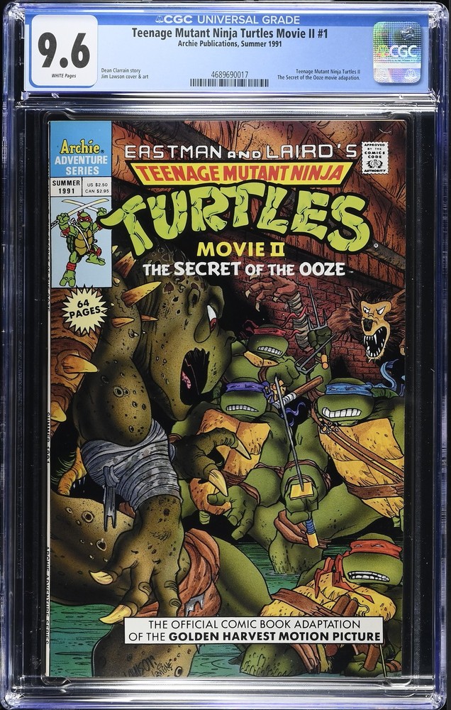 Teenage Mutant Ninja Turtles Movie II 1 CGC 9.6  Secret of the Ooze