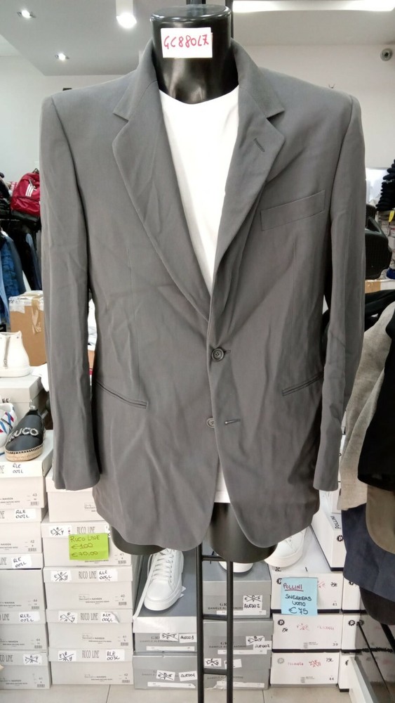 Men's Jacket Man Mix Linen Grey New Size 42 GC880LZ