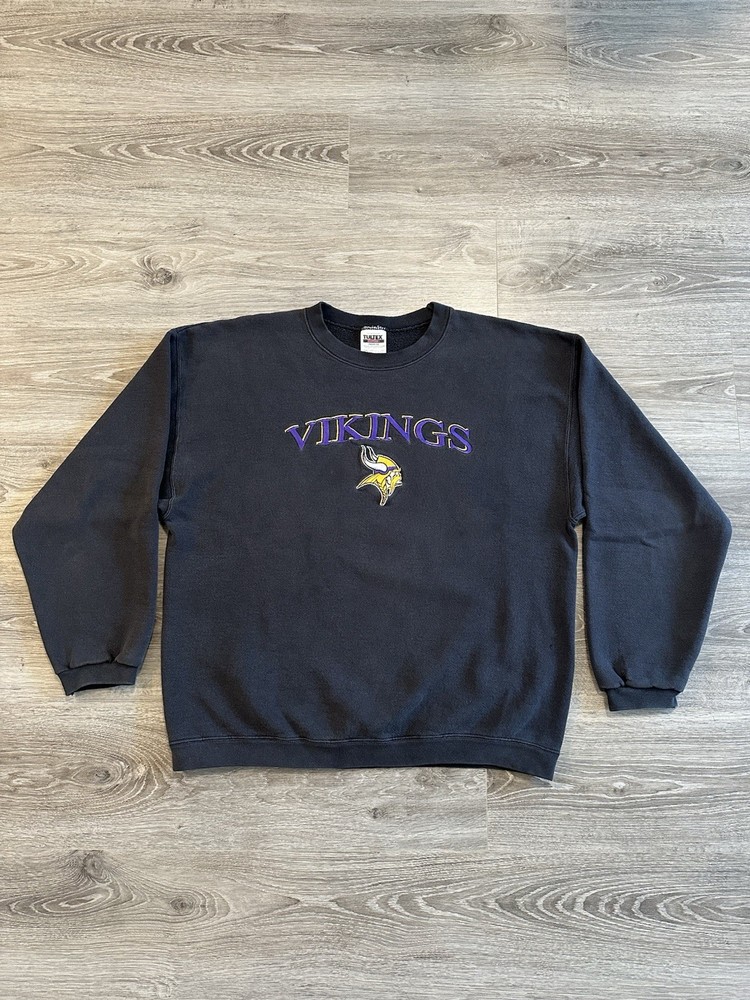 Vintage Starter Minnesota Vikings Crewneck Pullover Sweater Tultex Embroidered