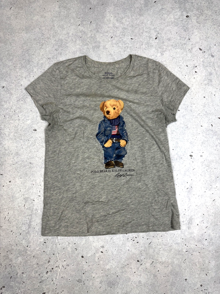 Women's Polo Bear Ralph Lauren Graphic Tee Shirt size XS