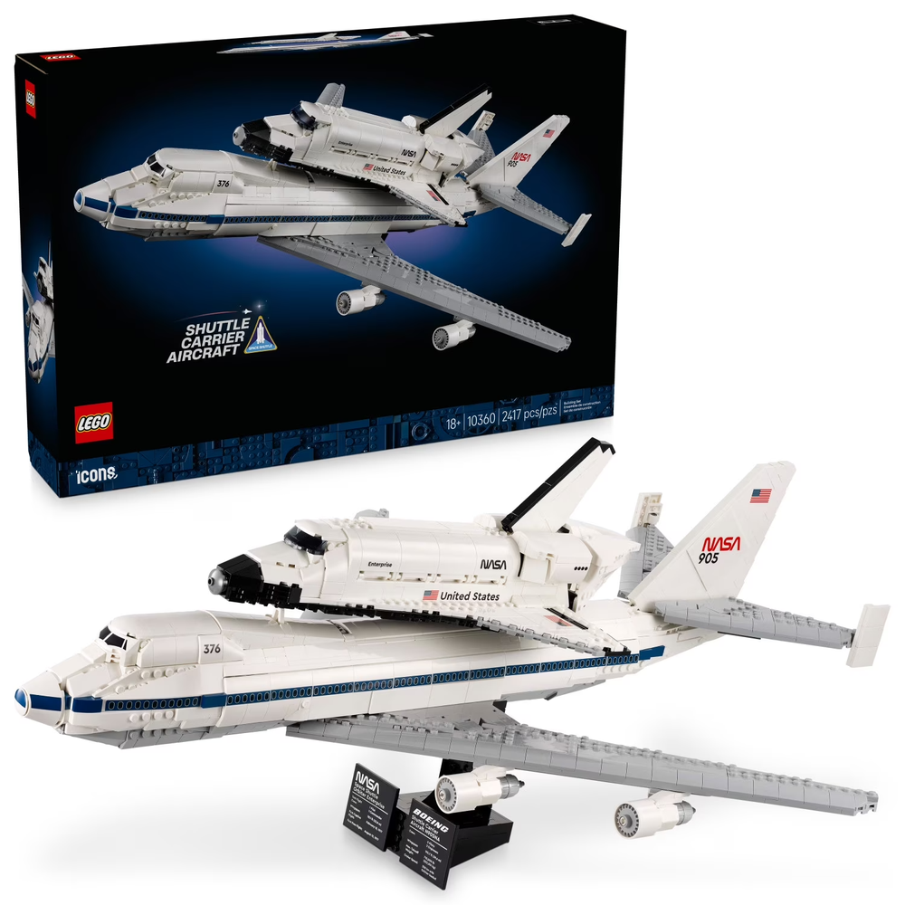 LEGO Icons Shuttle Carrier Aircraft Building Set for Adults - 10360