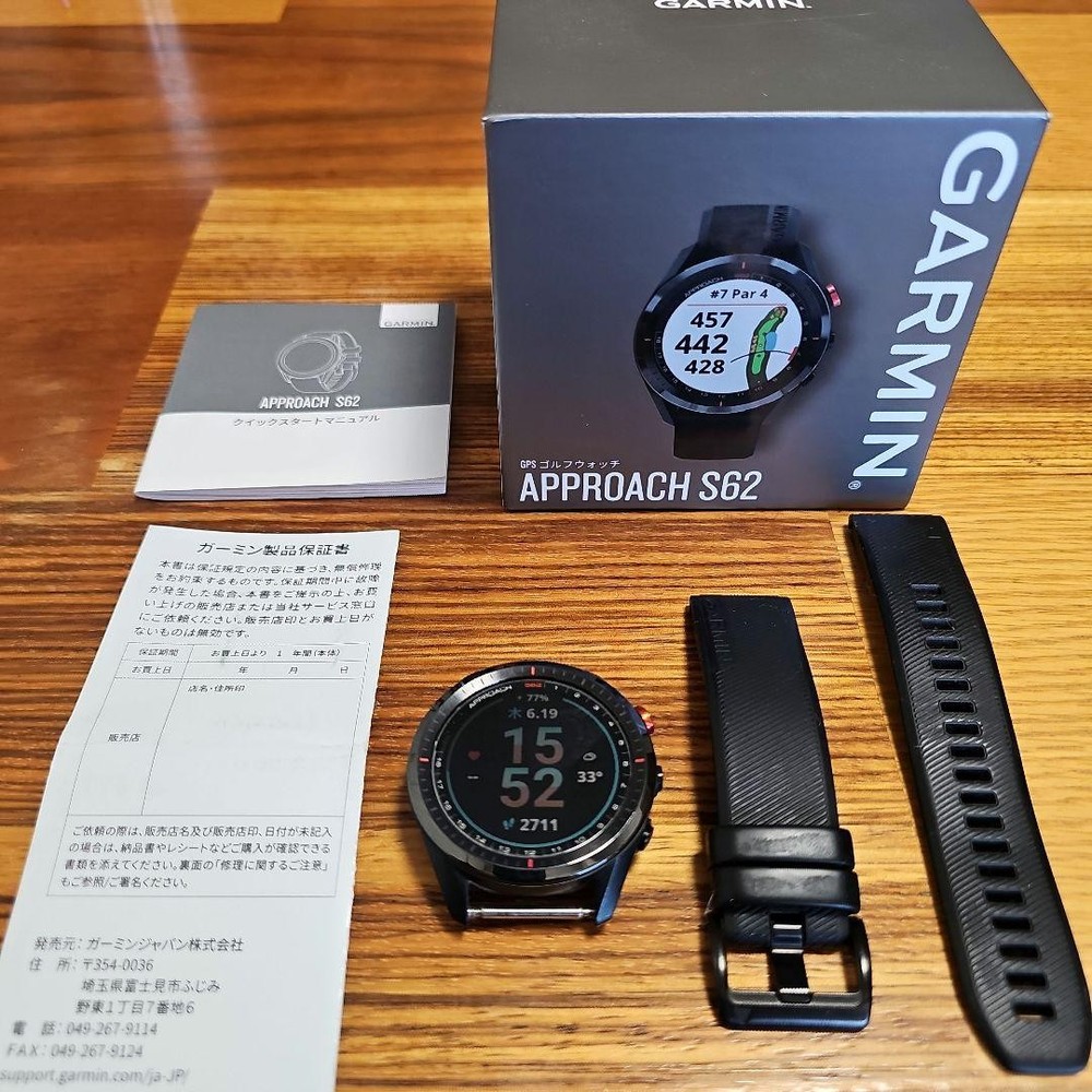 Garmin Approach S62 Golf Watch with Premium Accessories Bundle