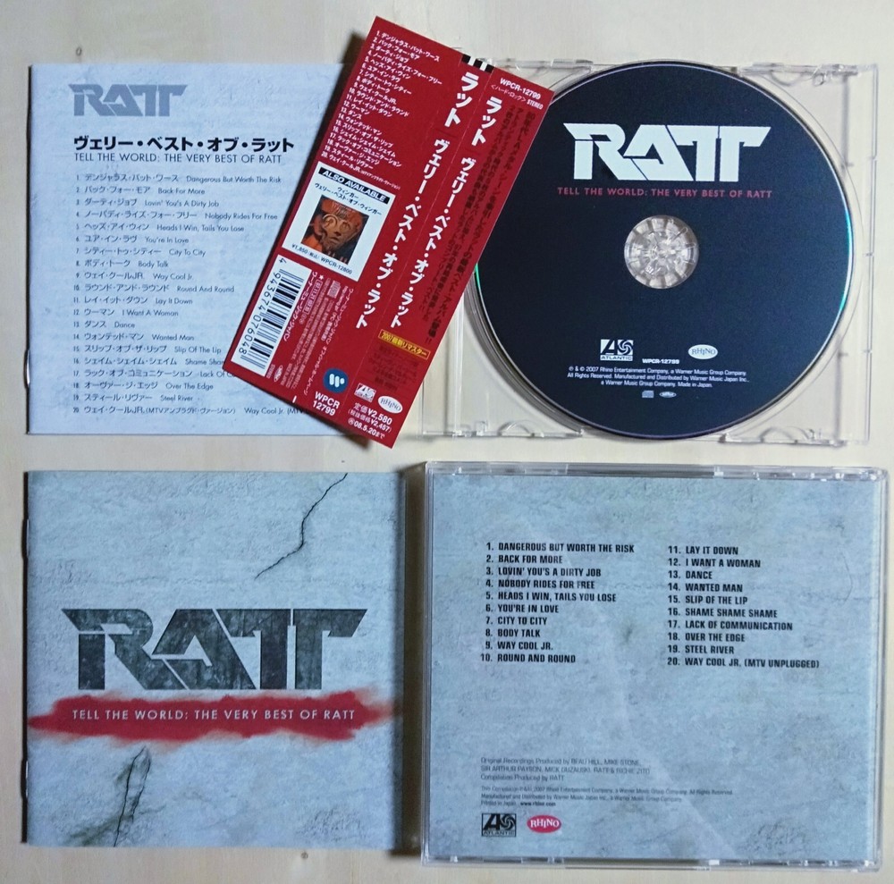 RATT - Tell The World - The Very Best Of Ratt - 2007 JAPAN CD OBI