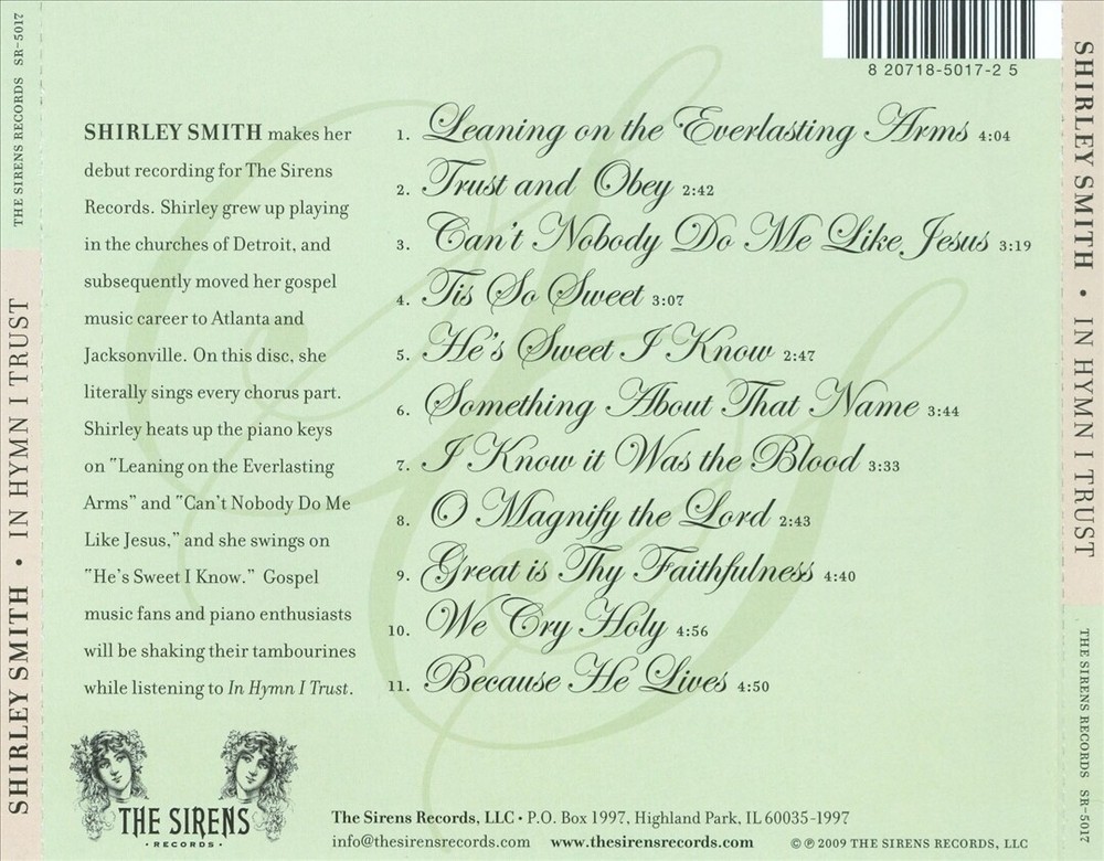 SHIRLEY SMITH IN HYMN I TRUST NEW CD