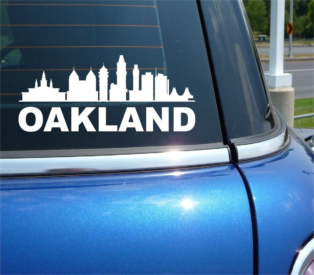 OAKLAND CALIFORNIA CITY SKYLINE CITYSCAPE CAR WALL DECAL BUMPER STICKER