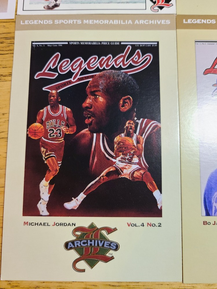 Vintage 1992 Michael Jordan Legends Sports Memorabilia Postcard Vol 4 No 2