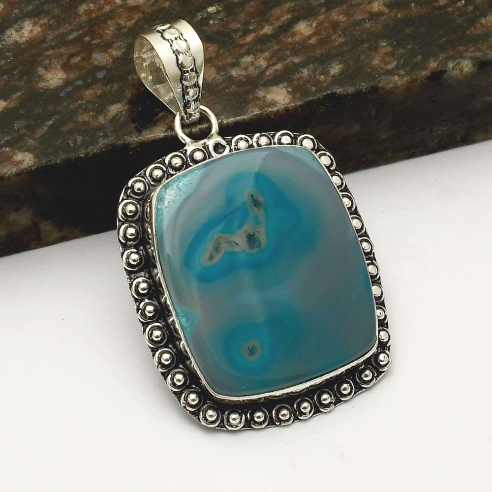 Solar Agate Handmade Ethnic Pendant Necklace for Women 2.08 Inch AP-43251