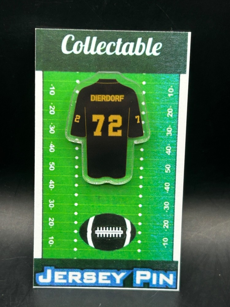 Michigan Wolverines Dan Dierdorf jersey lapel pin-Retro BIG BLUE Collectible