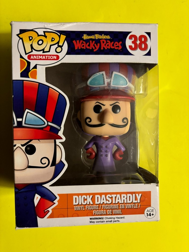 FUNKO POP! RIDES #38 WACKY RACES DICK DASTARDLY FIGURE NEW SEALED LOOK!!