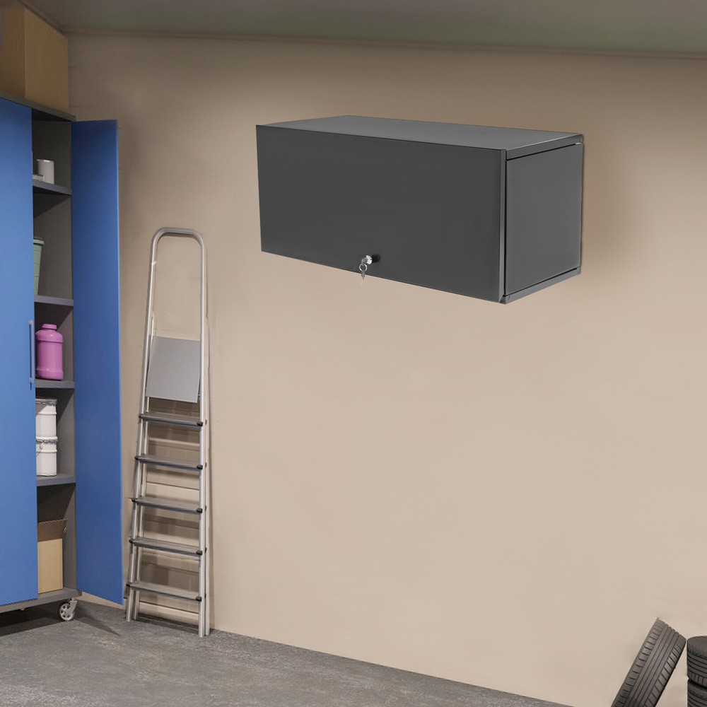 Wall Mounted Metal Storage Cabinet with Lock for Garage or Workshop  