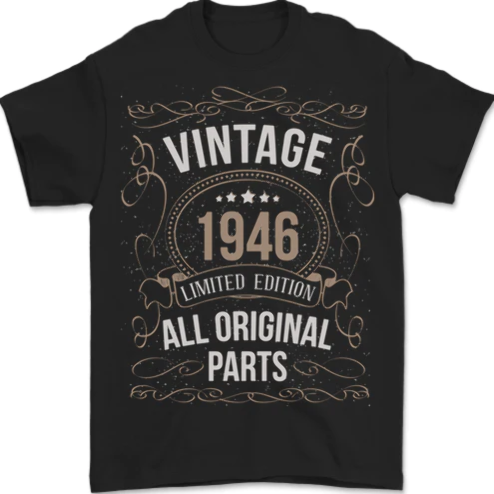 77th Birthday Limited Edition 1946 Mens T-Shirt 100% Cotton