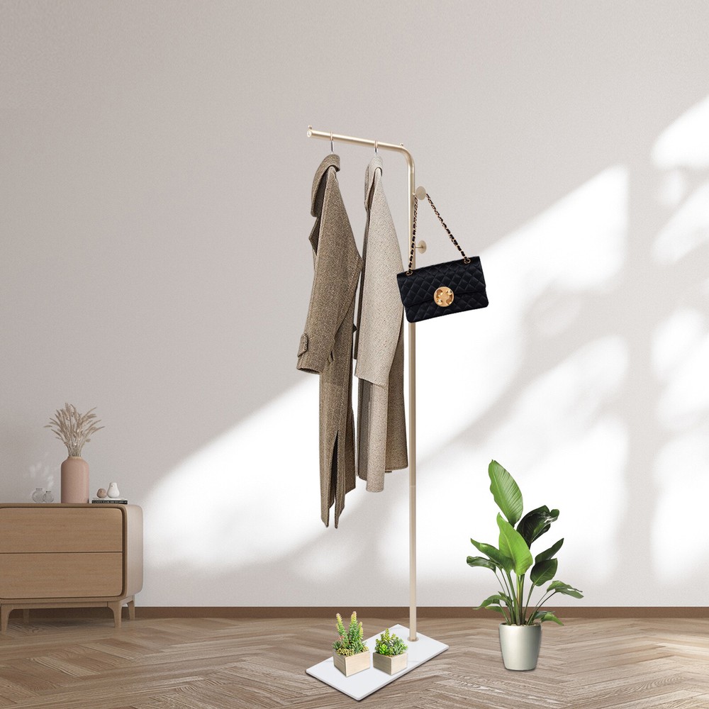 Modern Gold Coat Rack for Clothes Bags Hats Storage Stand