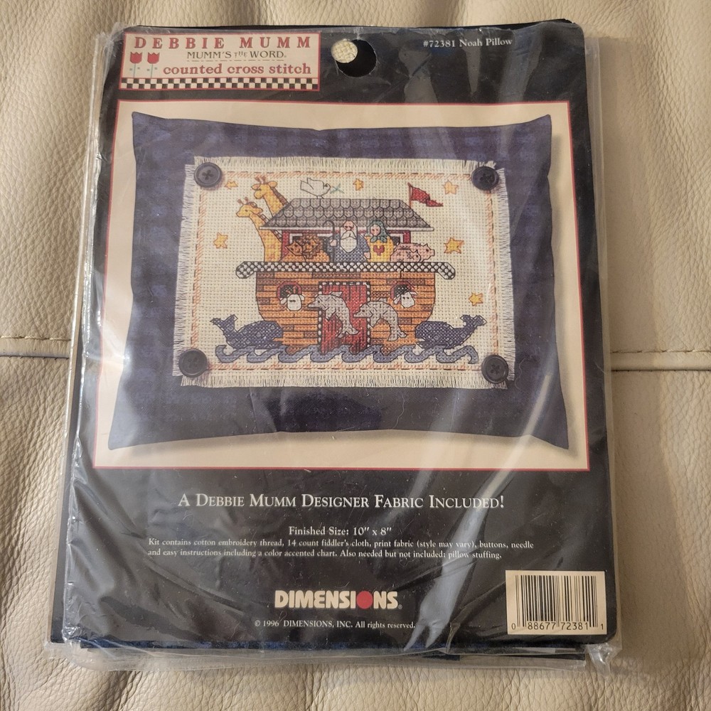 Noah's Pillow Debbie Mumm Counted Cross Stitch Kit 10