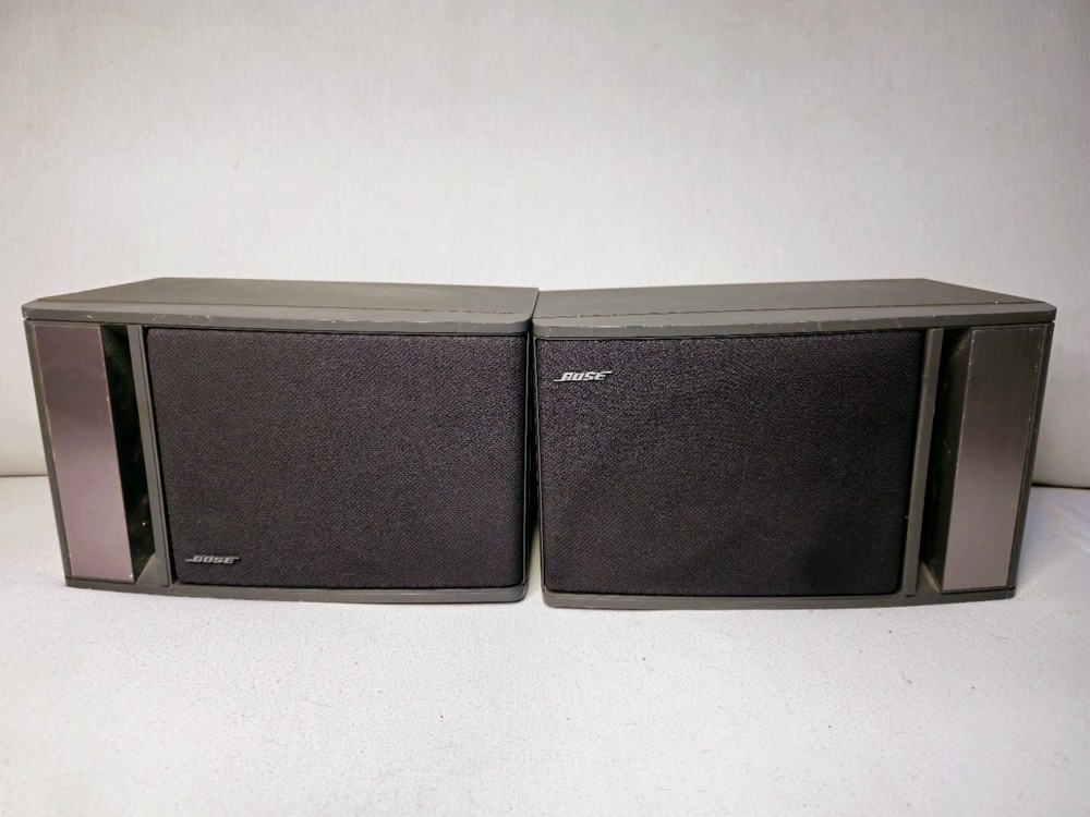 Bose Model 141 Bookshelf Home Stereo Speakers Pair Grey Black - Tested