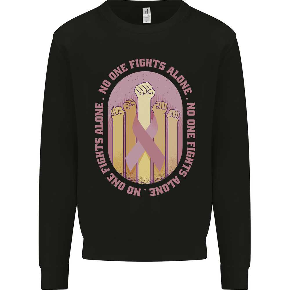 Breast Cancer Awareness Fights Alone Mens Sweatshirt Jumper