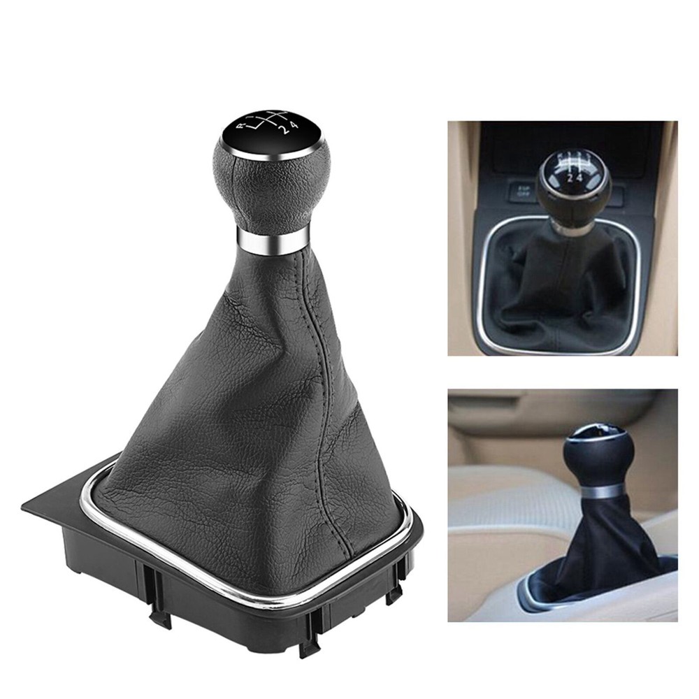 5 Speed Car Gear Shift Knob Gearstick Gaiter Boot Kit For 6 MK5 MK6 2005‑2014
