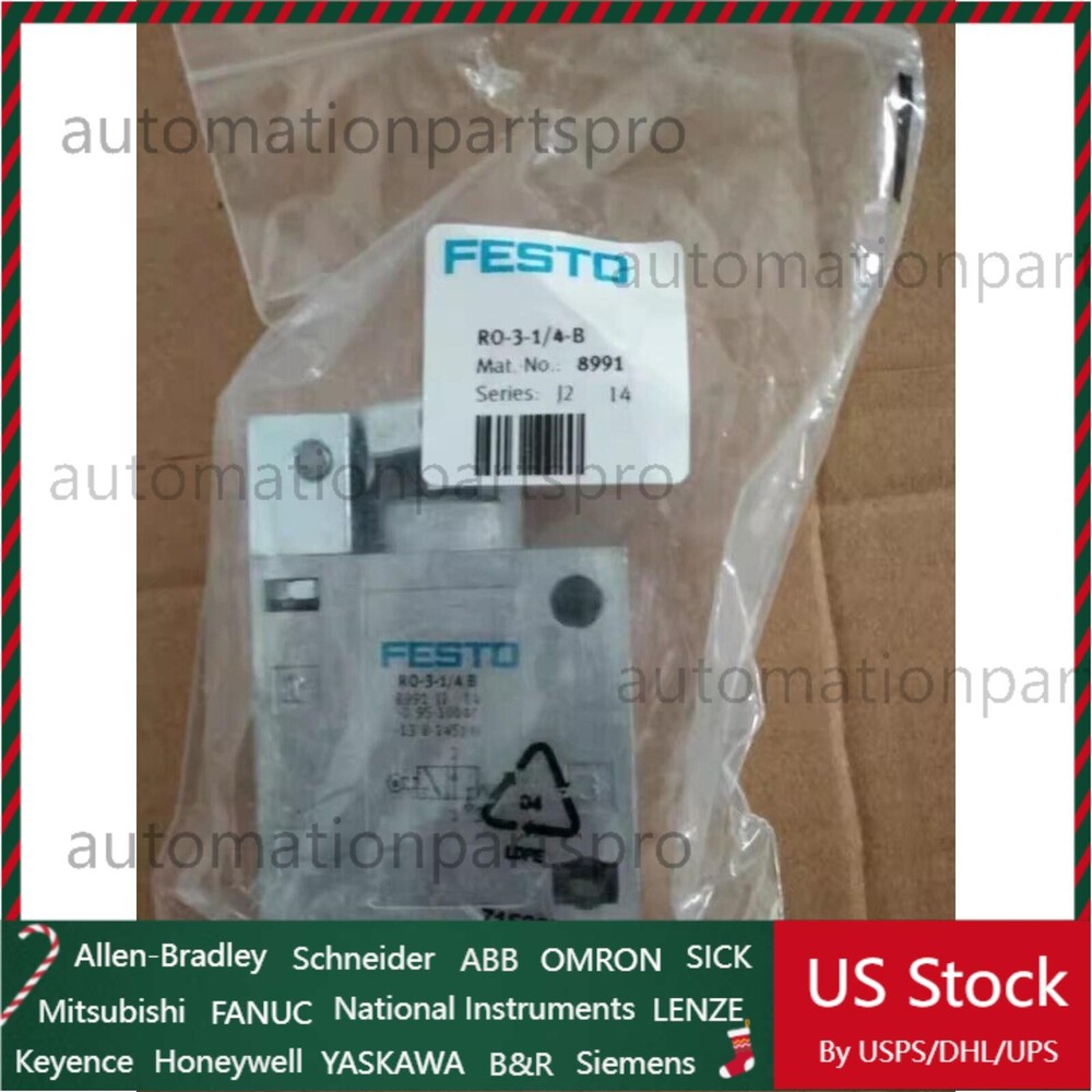 US FREE TAX New Festo RO-3-1/4-B 8991 Roller lever valve
