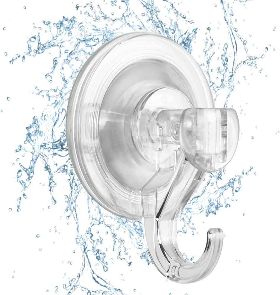 Suction Cup Hooks Heavy Duty 2 Pack Waterproof Reusable Shower Hooks Removable F