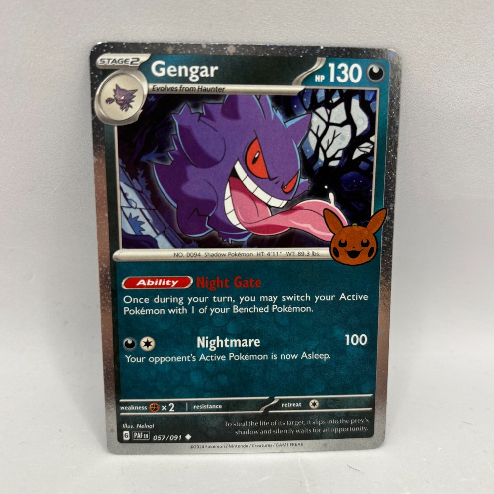 Pokemon TCG Gengar 057/091 Trick Or Trade 2024 Holo Promo Card Near Mint