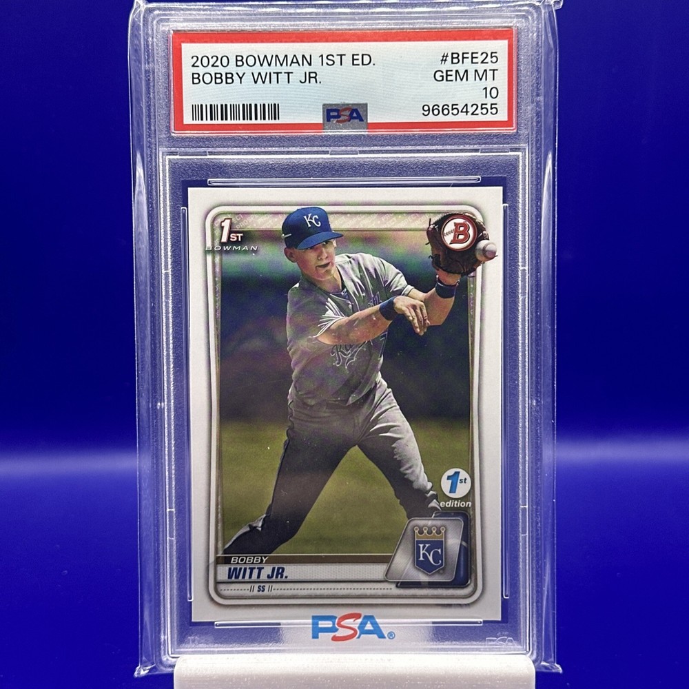 2020 Bowman 1st Edition Bobby Witt Jr Prospect #BFE-25 PSA 10 GEM MINT RC