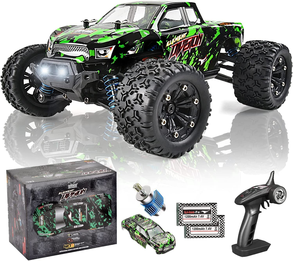 1:18 High-Speed RC Monster Truck, 4WD, 40+ km/h, 2.4GHz Remote, 42 Min Playtime