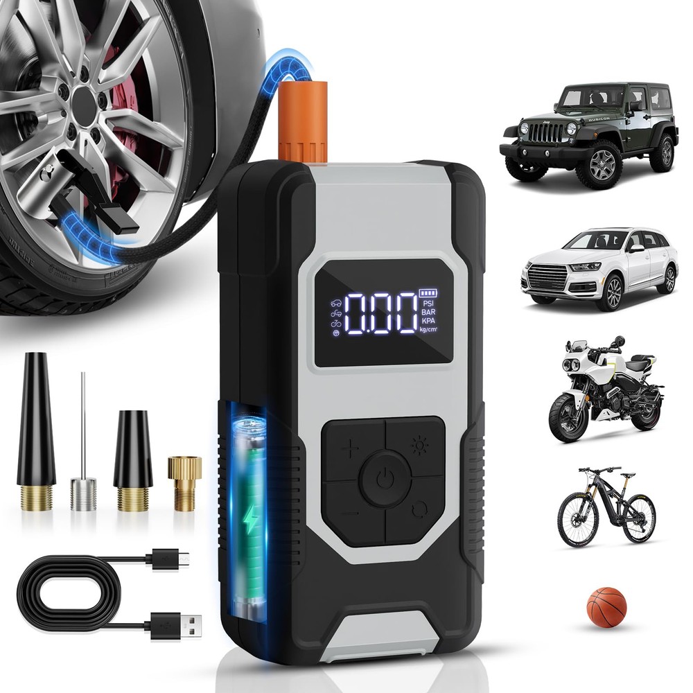 150PSI Cordless Portable Tire Inflator Air Compressor Pump Rechargeable